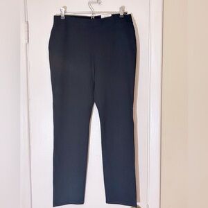 Karen Scott Core Pant in Deep Black Stretch Fabric. New With Tags,Medium Petite
